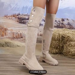 Boots Flat Knee High Size 7.5