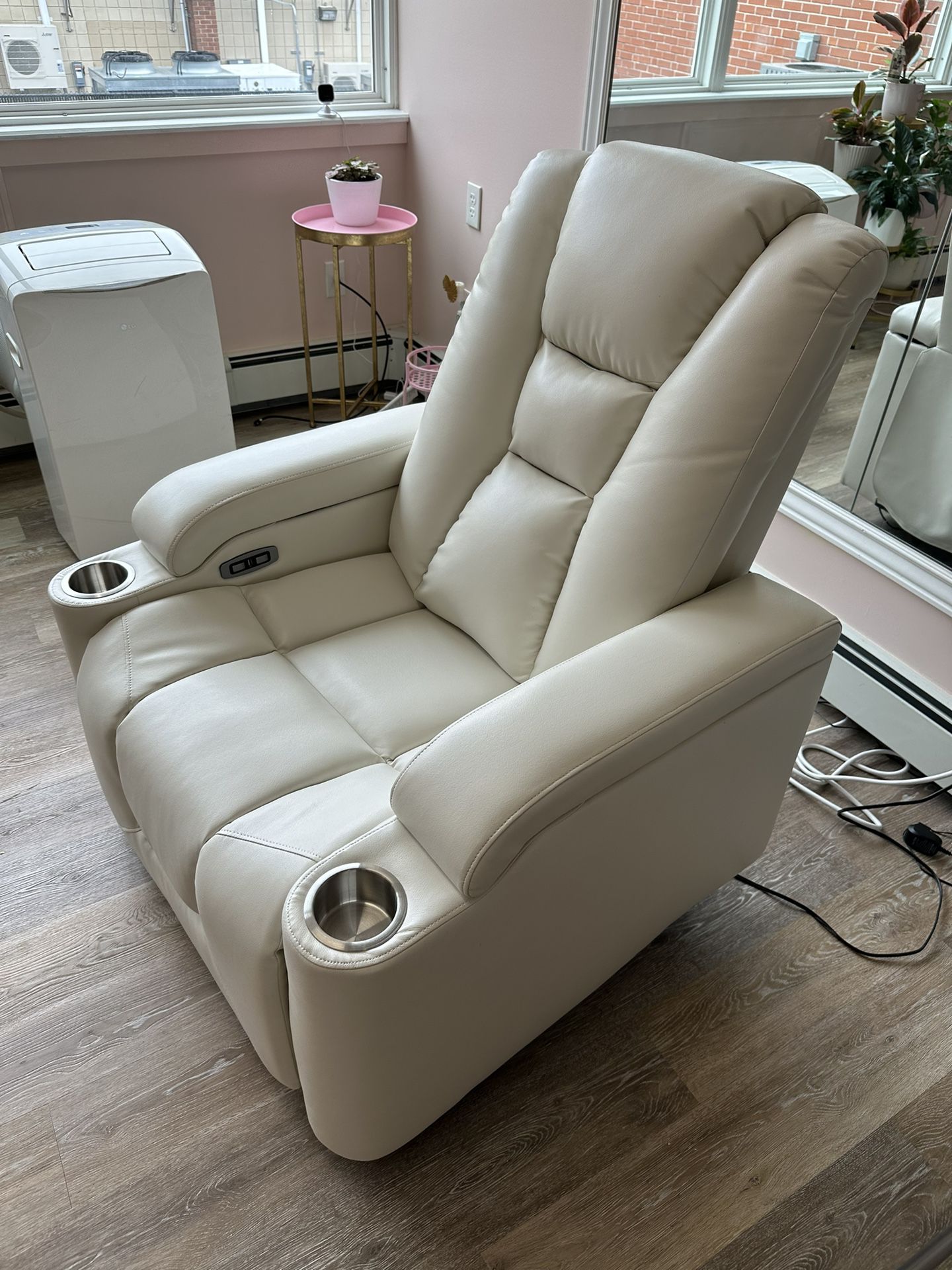 Faux Leather Theater Recliner