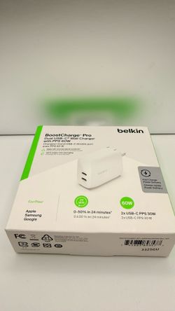 Belkin BoostCharge Pro Dual USB-C Wall Charger with PPS 60W