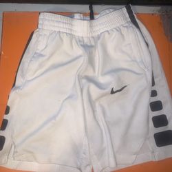 White Nike Elite Shorts
