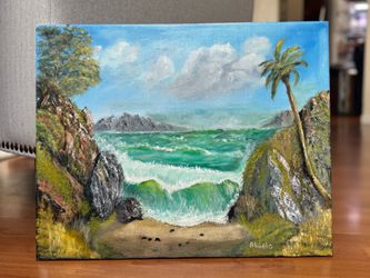 original seascape oil painting by abuelo