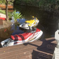 2007=2008 Seadoo GTI GTX Jet skis With Trailor Low Hrs 175 Covers Ready To Ride Will Trade For Truck Van Su 