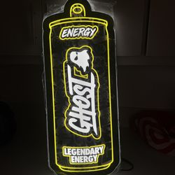 LED Ghost energy sign Brand New Stlll Wrapped