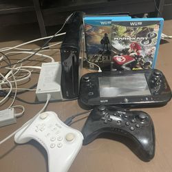 Wii U With Two Pro Controllers, Screen Remote, Charger, And 🔥Games 