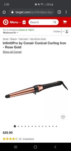 InfinitiPro by Conair Conical Curling Iron - Rose Gold
