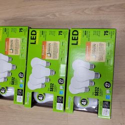 3 boxes New LED Light Bulbs – 4 Pack (Soft White)