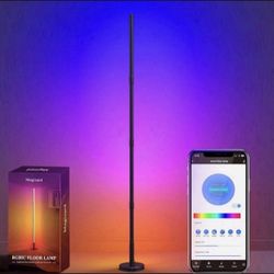 Magizard RGB Corner Floor Lamp, 63" Smart LED Light with WiFi App Control, Works with Alexa and Google Assistant, Color Changing with 16 Million Color
