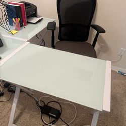 L Shape Desk W/ Chair And Accessories