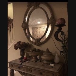 Marble Table Mirror Console 