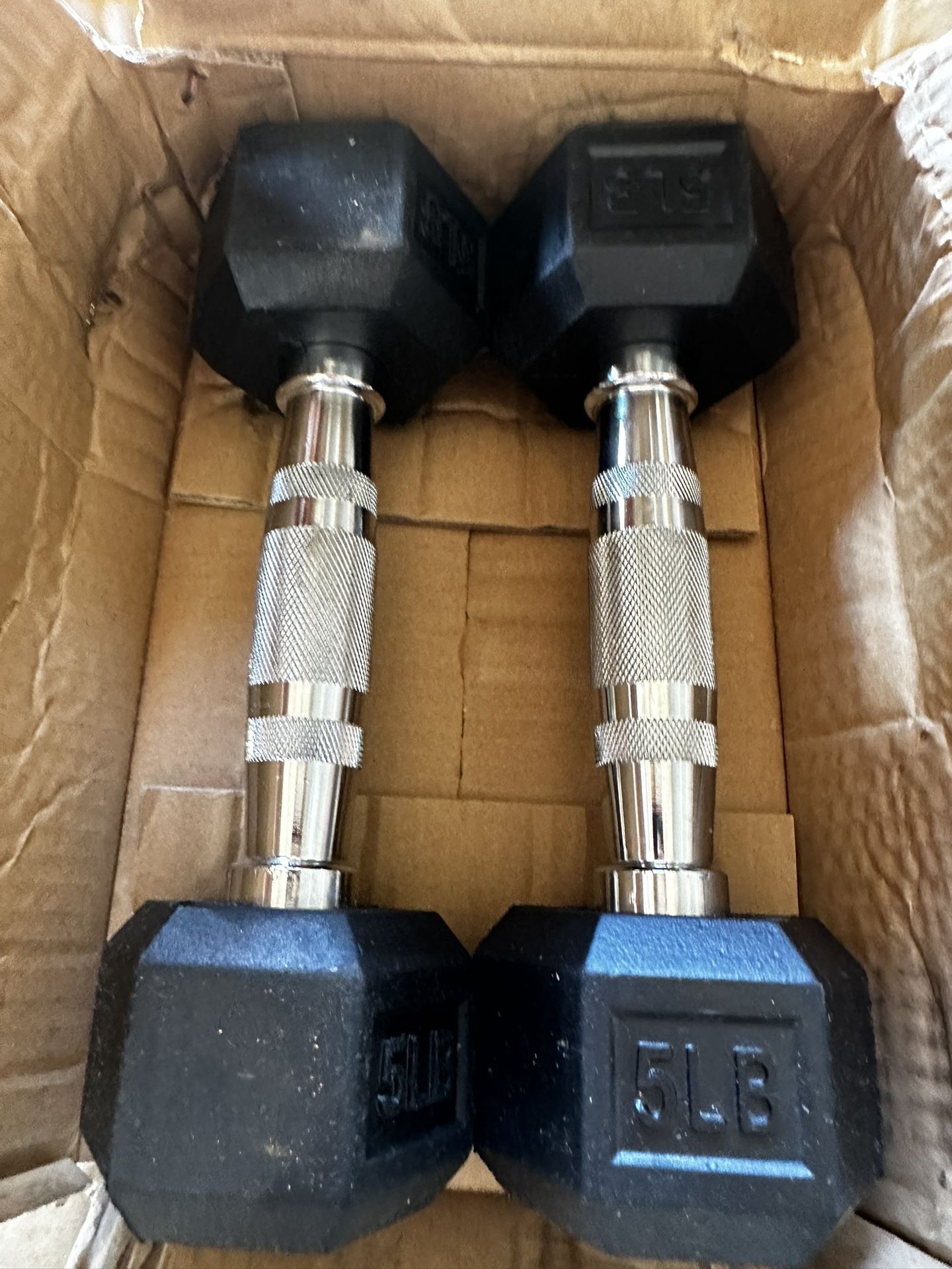 CAP Barbell, 5lb Coated Hex Dumbbell, Two