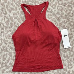 Alo Red ❤️ Ribbed Mesmerized Tank $25 **READ DESCRIPTION**