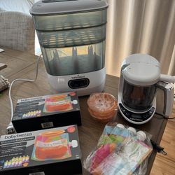 Baby Brezza Bottle Sterilizer, Food Maker, And Purée Pouches 