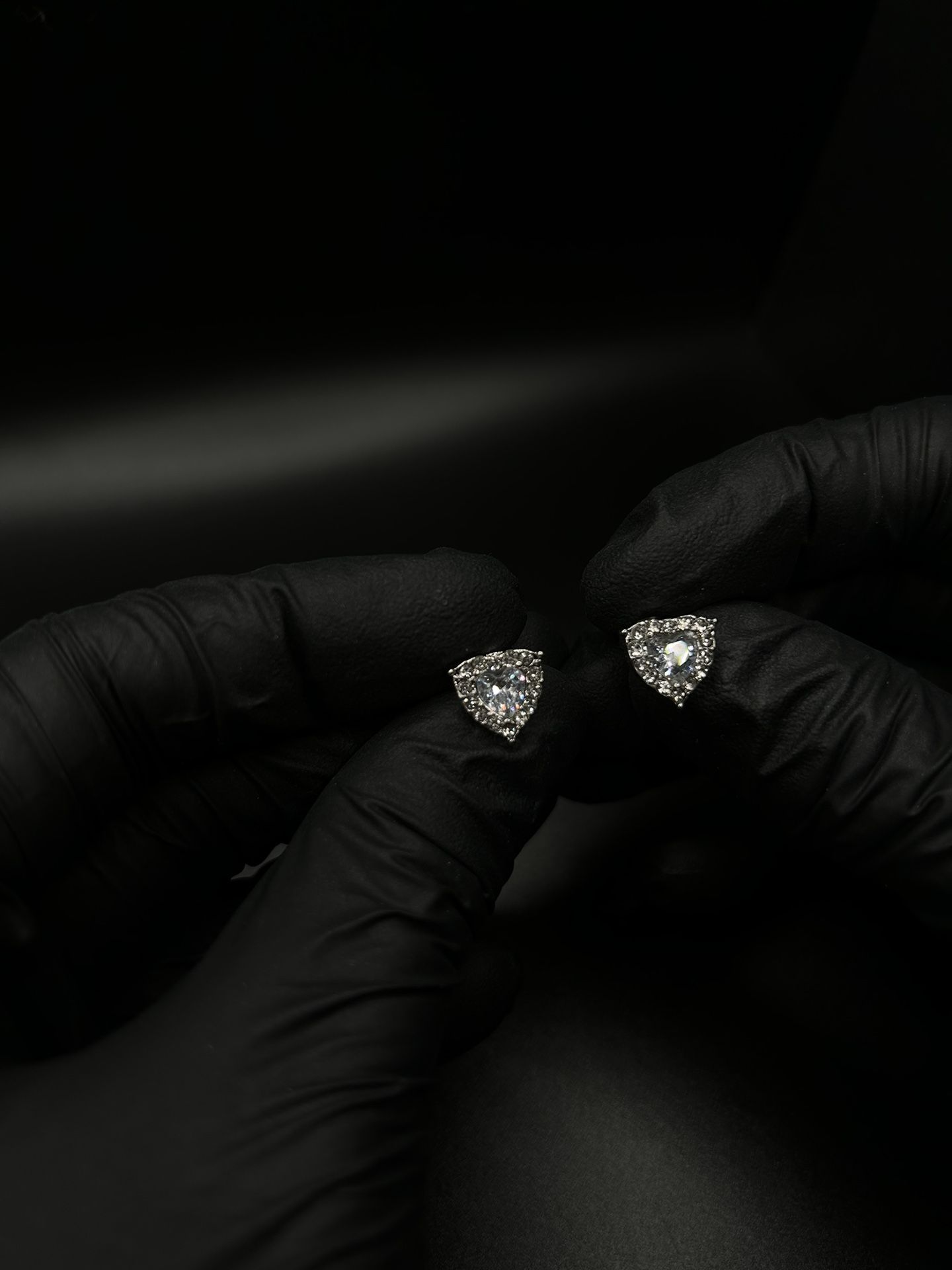 Silver-diamond Earrings For Women