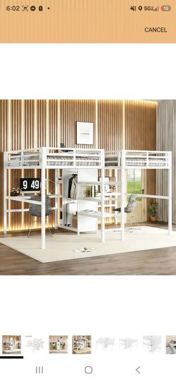 Bunk beds w desk vanity