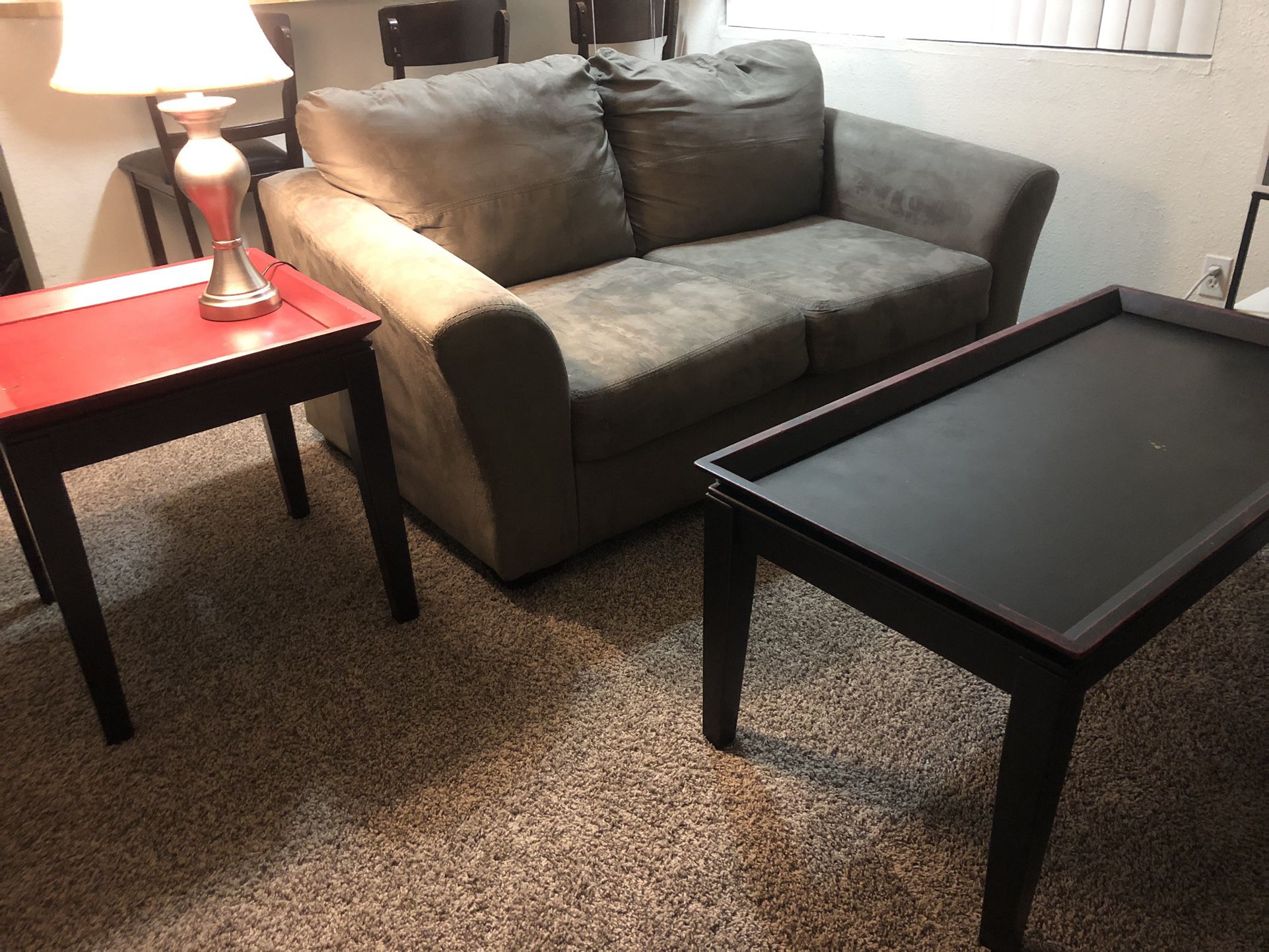 Love Seat  & 3 Coffee Tables