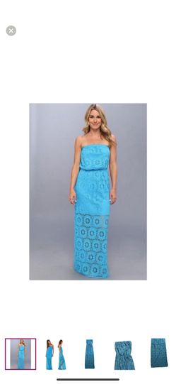 LILLY PULITZER Strapless Lace Emmett Maxi Dress *Ariel Blue