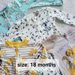 Size 18mo 4 Count Disney Baby Sleepers