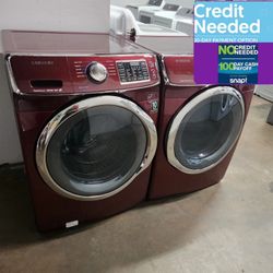 SAMSUNG SET STEAM WASHER AND ELECTRIC DRYER 
