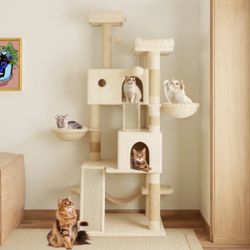 Extra Large Cat Tree Condo With Scratch Pad For $80