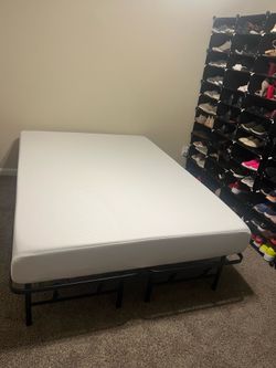 Full size bed and mattress