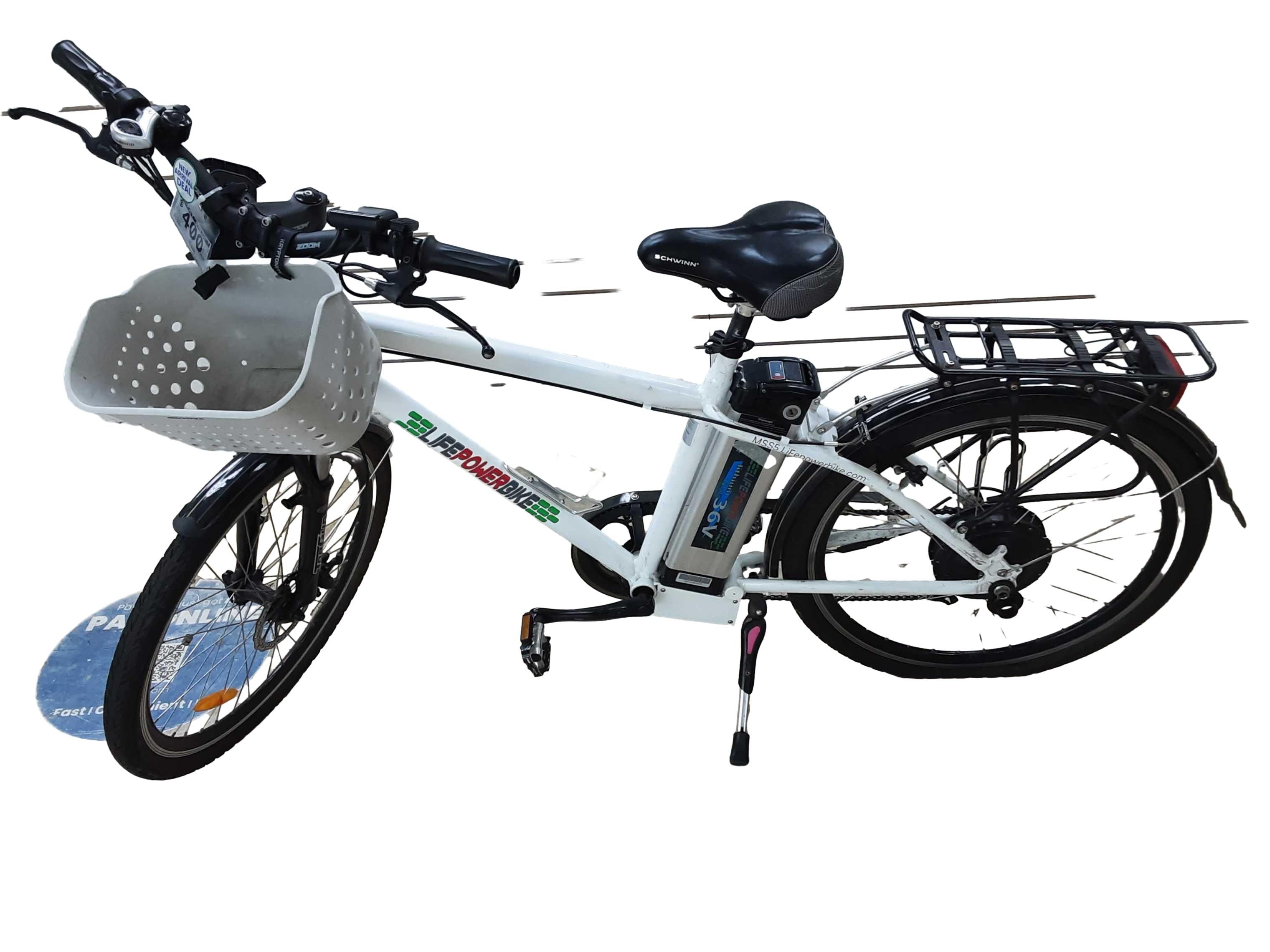 Lifepower Mss5 White Powered Bike Scooter