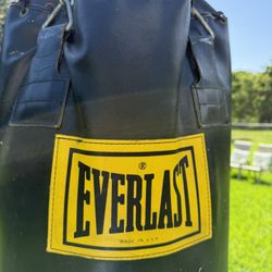 True Leather Punching Bag / MMA Training With Stand And All Hardware 
