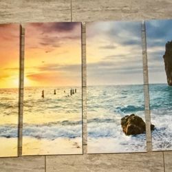 Sunset Beach Photo - 5 Panels