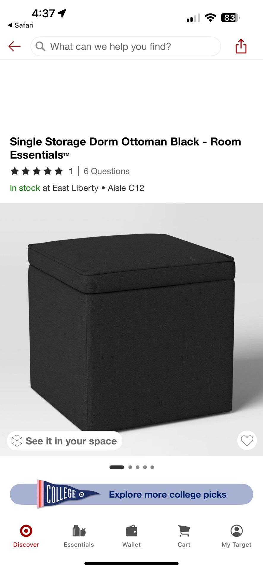 Black OTTOMAN
