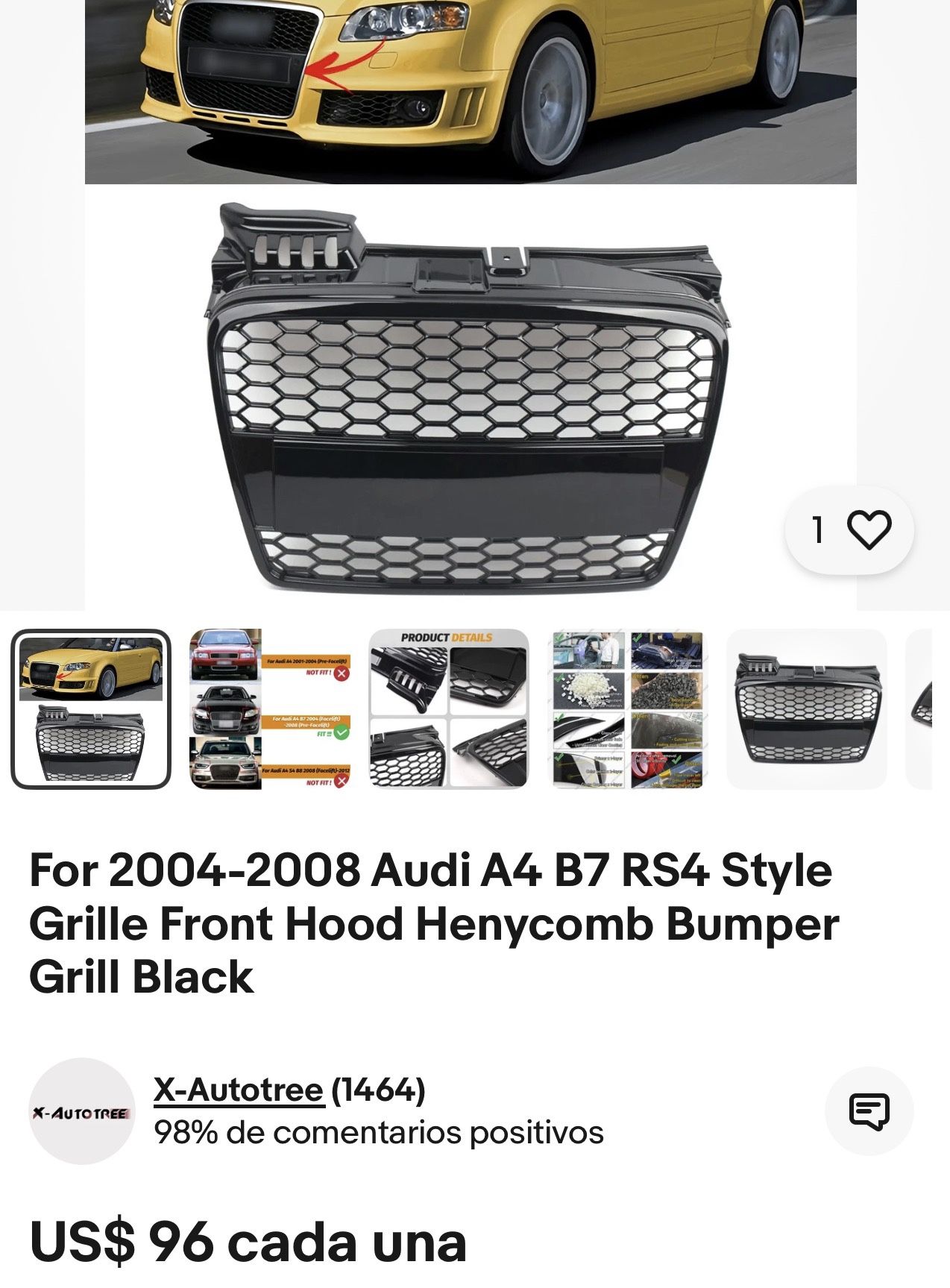 Front Bumper Audi 2007 2008 A4 Sedan mode RS4