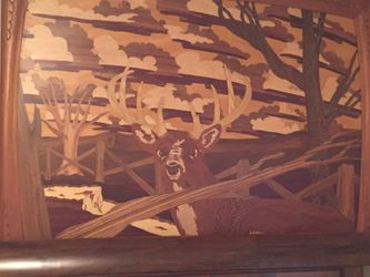 Marquetry Art. October skyline
