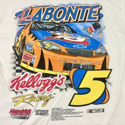 Vintage Terry Labonte T Shirt Nascar Kelloggs Tony The Tiger 2002 Y2K Size L 