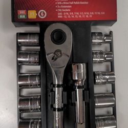 Husky 18-pieces Socket Wrench Set