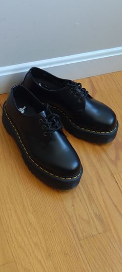 Dr Martens 1461 QUAD Black Smooth Leather Oxford AirWair  Size 7M