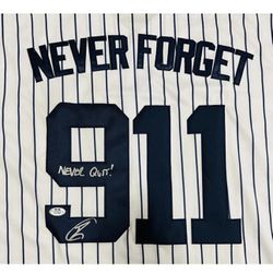 NY Yankees Customized 9/11 Never Forget Jersey Autographed By US