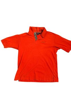 Sean John Pique Polo Shirt Orange/Olive Y2K Size XL