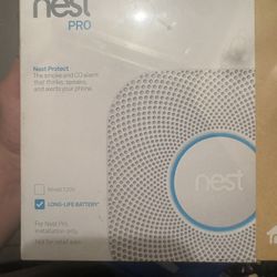 Google Nest Pro Protect Smoke Carbon Monoxide Alarm Detector S3004PWBUS - NEW