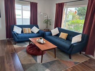 Modern Couches / Living Room Set - 2 Sofas, Tables + More
