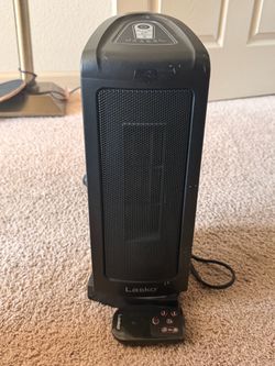 Lasko Black Tower Space Heater with Remote