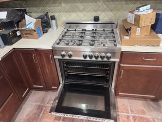 Stainless Steel Gas Range with Oven