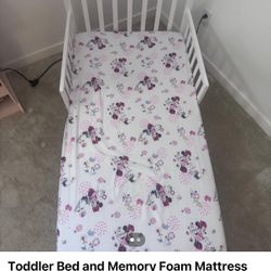 Toddler Bed and Memory Foam Mattress