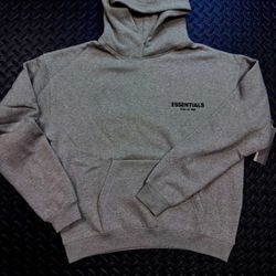dark oatmeal essentials hoodie all sizes