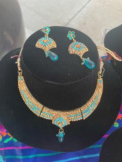Mermaid blue jewelry set