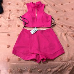 Pink Shorts/ Halter Top Set 