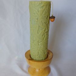 Aspen and Oak Candle and Holder