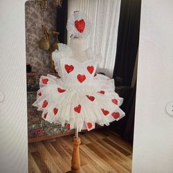 Heart dress costume valentine size 4