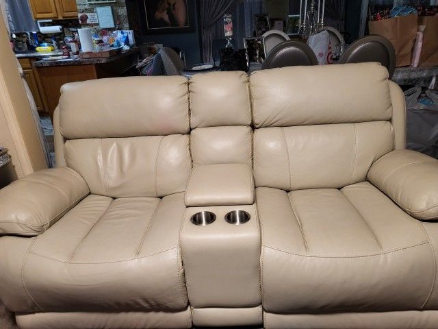 Leather Sofa And Loveseat.