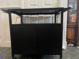 Outdoor Grill Cart with Storage Cabinet