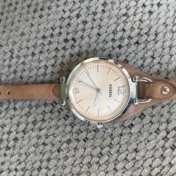Brown Leather Fossil Watch