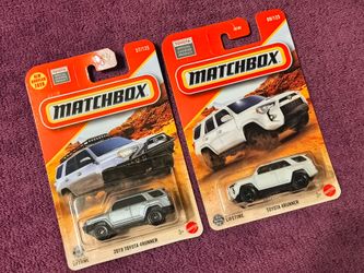 Matchbox Toyota 4Runner Die-Cast Cars Set of 2 SILVER AND WHITE