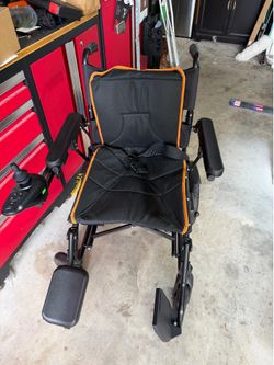 Battery powered wheelchair.